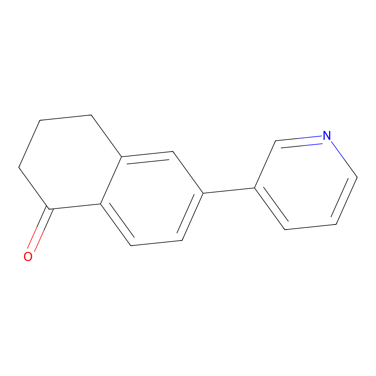 6-(pyridin-3-yl)-3,4-dihydronaphthalen-1(2H)-one molecular structure, CAS 169192-56-7