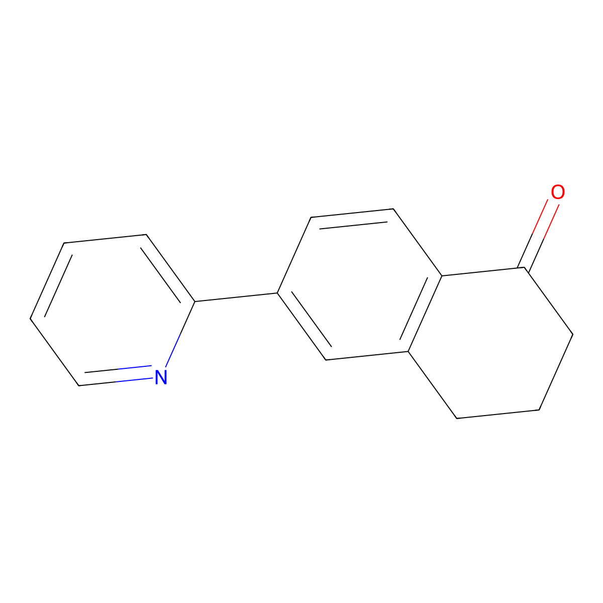 6-(pyridin-2-yl)-3,4-dihydronaphthalen-1(2H)-one molecular structure, CAS 169192-57-8