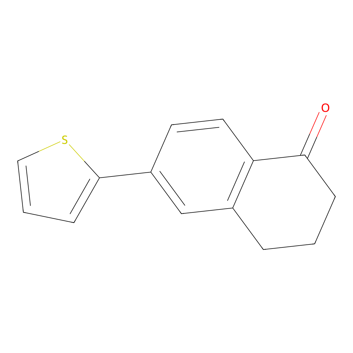 3,4-Dihydro-6-(2-thienyl)-1(2H)-naphthalenone molecular structure, CAS 169192-58-9