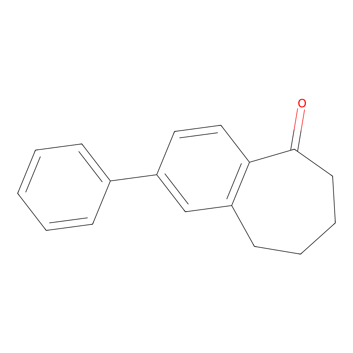 2-Phenyl-6,7,8,9-tetrahydro-5H-benzo[7]annulen-5-one molecular structure, CAS 169192-87-4