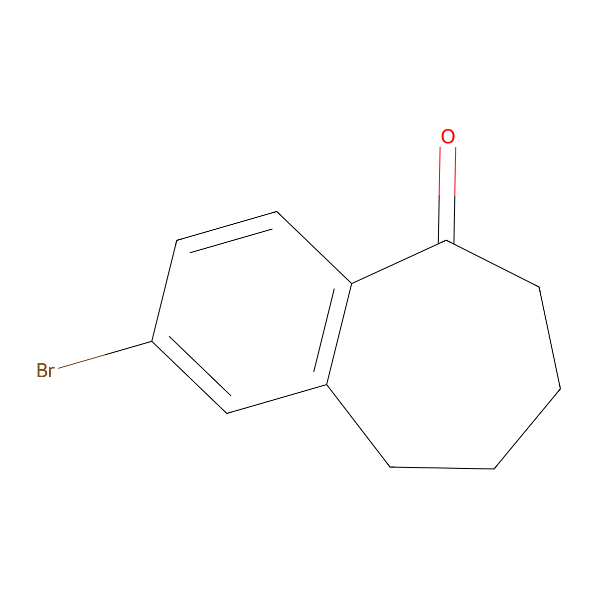 2-bromo-6,7,8,9-tetrahydro-5H-benzo(7)annulen-5-one molecular structure, CAS 169192-93-2