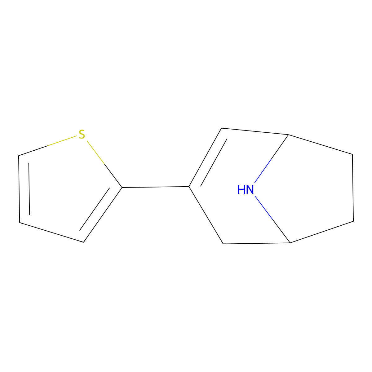 3-(Thiophen-2-yl)-8-azabicyclo[3.2.1]oct-2-ene molecular structure, CAS 1691926-21-2