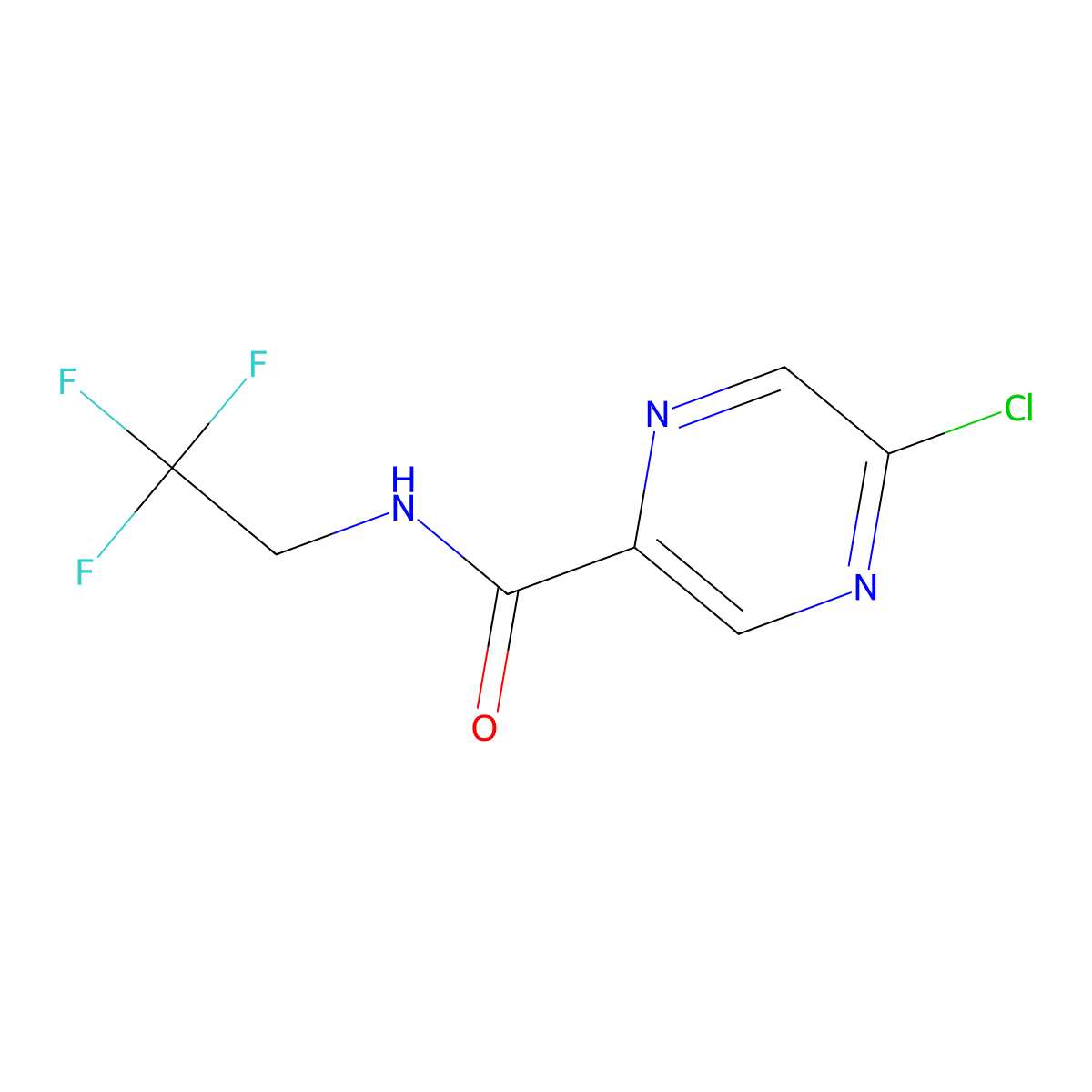 5-Chloro-pyrazine-2-carboxylic acid (2,2,2-trifluoro-ethyl)-amide molecular structure, CAS 1691930-69-4