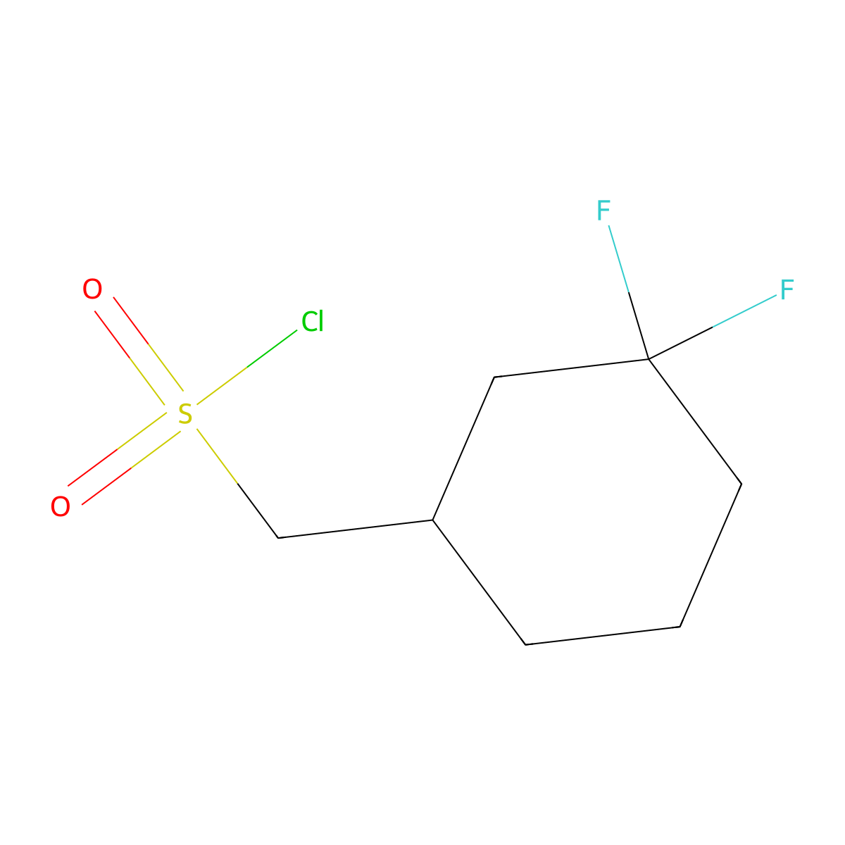 (3,3-Difluorocyclohexyl)methanesulfonyl chloride molecular structure, CAS 1691933-77-3