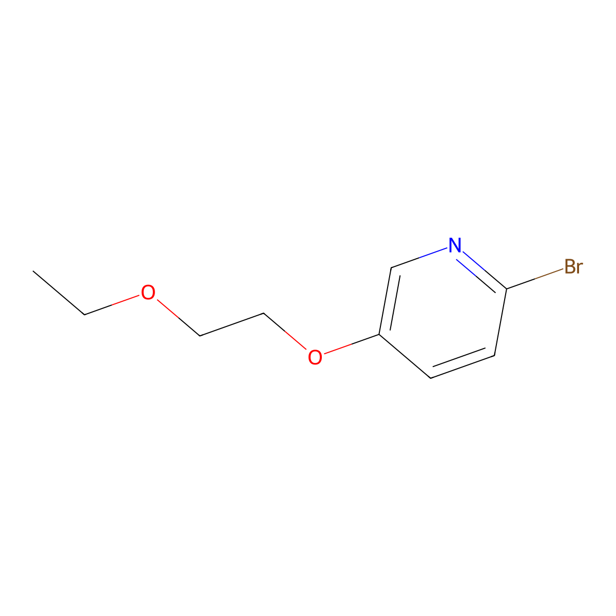 2-Bromo-5-(2-ethoxyethoxy)pyridine molecular structure, CAS 1691936-08-9