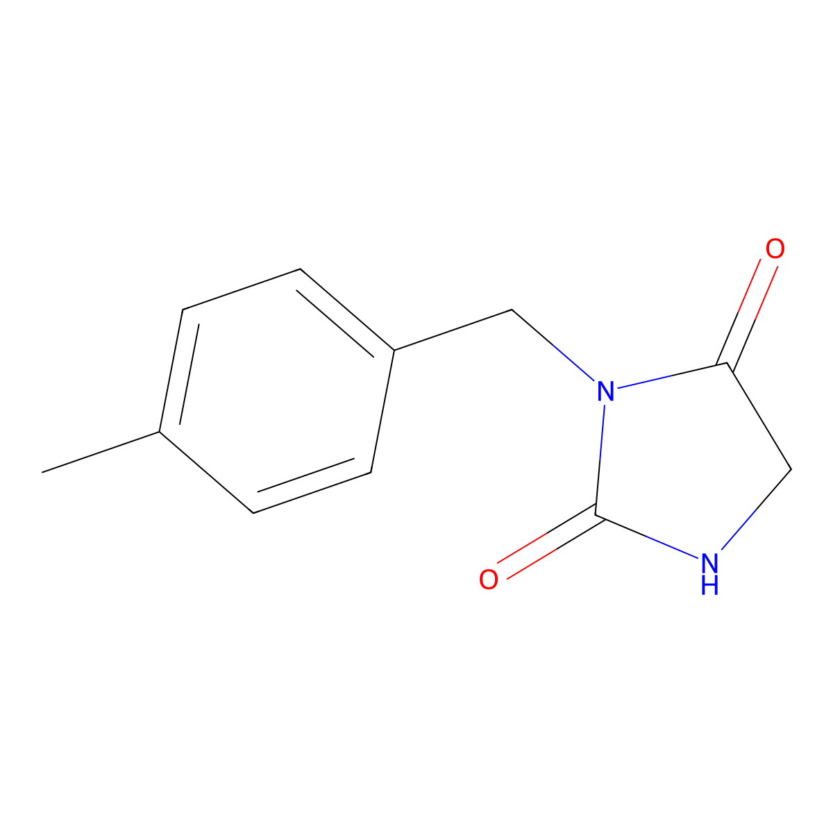 3-(4-Methylbenzyl)imidazolidine-2,4-dione molecular structure, CAS 1691941-77-1