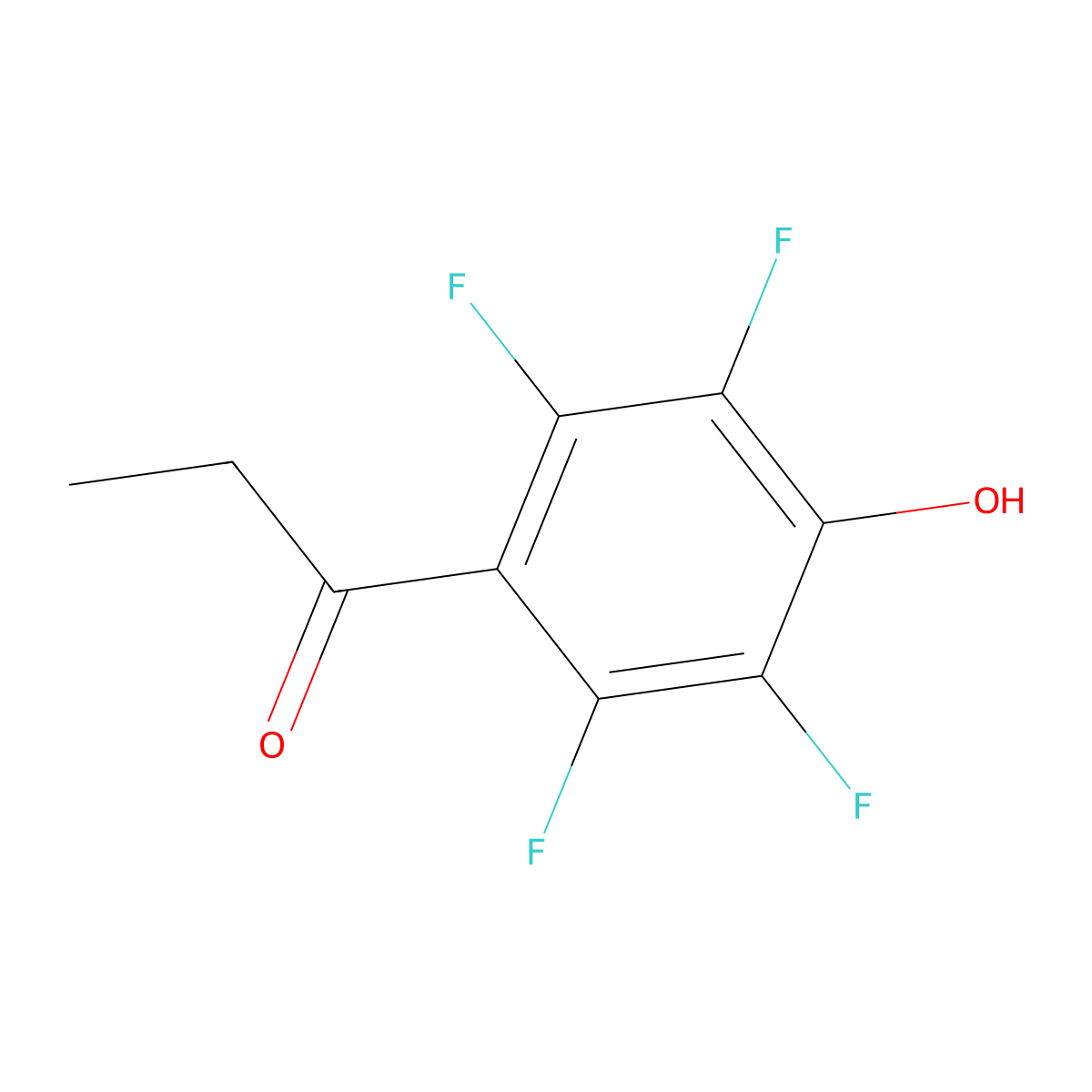 1-(2,3,5,6-Tetrafluoro-4-hydroxyphenyl)propan-1-one molecular structure, CAS 1691943-92-6