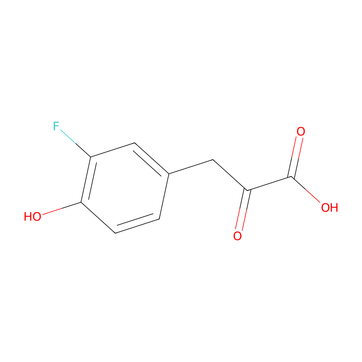 3-(3-Fluoro-4-hydroxyphenyl)-2-oxopropanoic acid molecular structure, CAS 1691952-99-4