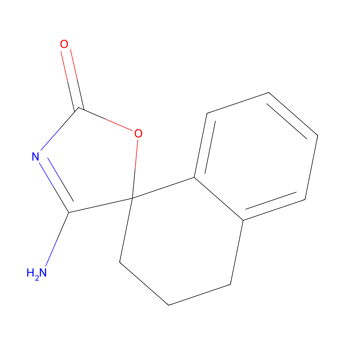 3'-imino-3,4-dihydro-2H-spiro[naphthalene-1,2'-[1,4]oxazolidine]-5'-one molecular structure, CAS 1691964-22-3