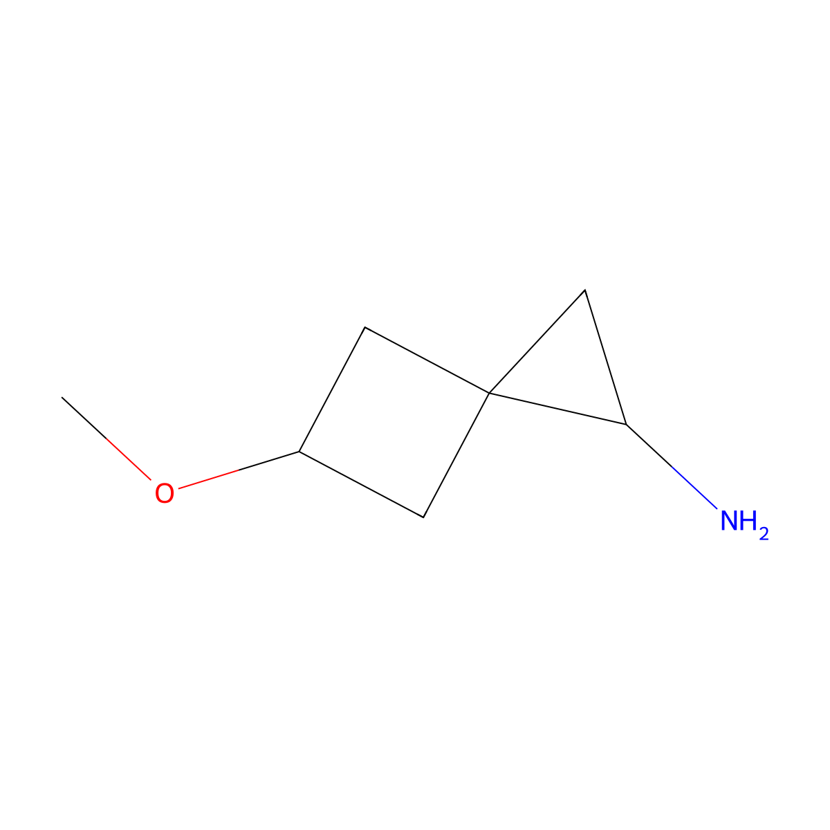 5-Methoxyspiro[2.3]hexan-1-amine molecular structure, CAS 1691981-85-7