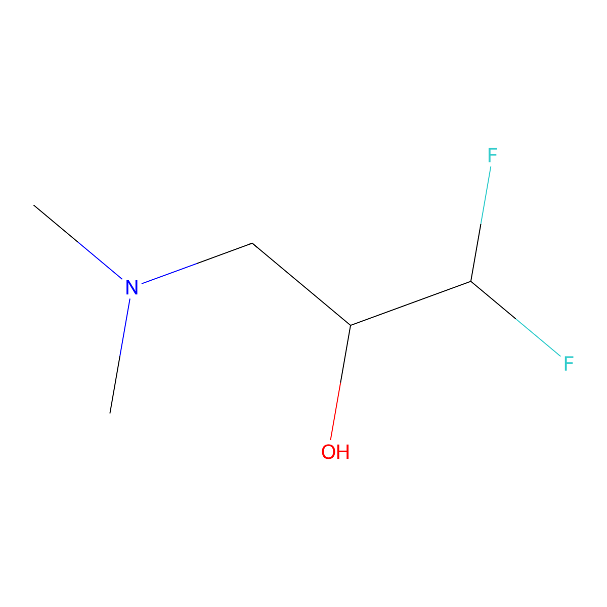 3-(Dimethylamino)-1,1-difluoropropan-2-ol molecular structure, CAS 1691989-01-1