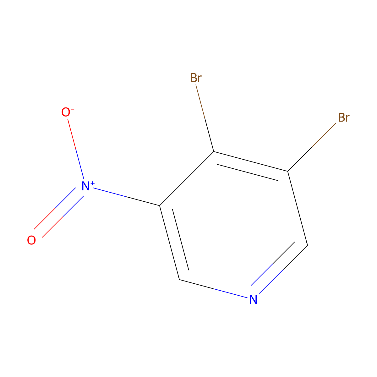 3,4-Dibromo-5-nitropyridine molecular structure, CAS 1691992-82-1