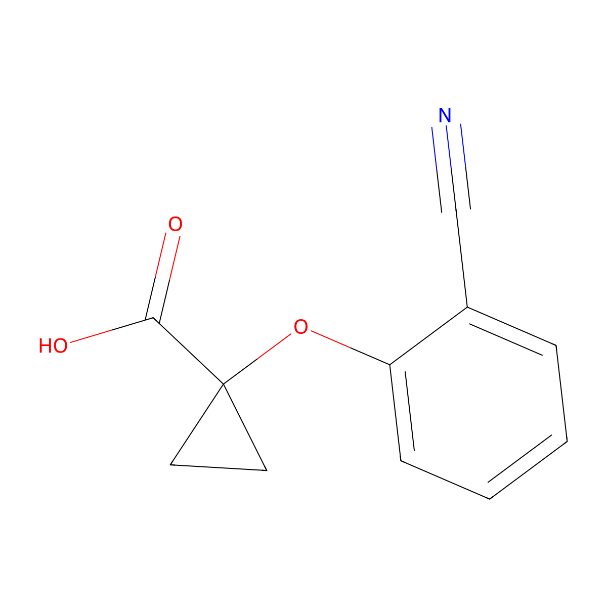 1-(2-Cyanophenoxy)cyclopropane-1-carboxylic acid molecular structure, CAS 1691993-77-7