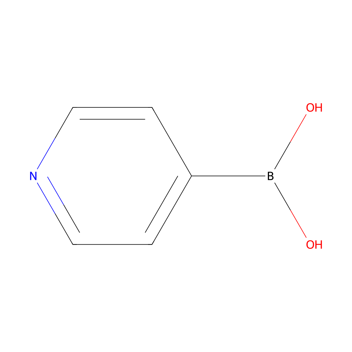 (Pyridin-4-yl)boronic acid molecular structure, CAS 1692-15-5