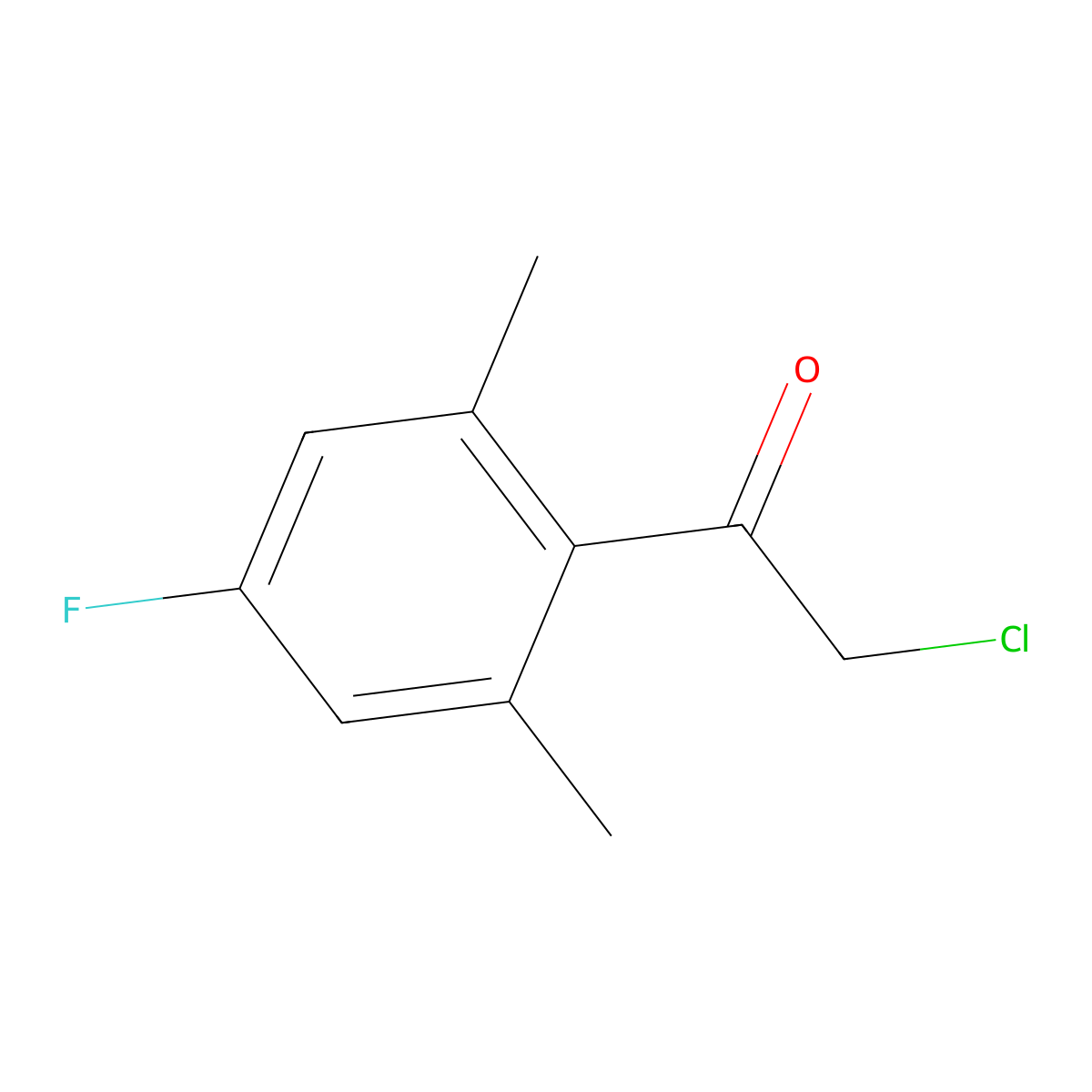 2',6'-Dimethyl-4'-fluorophenacyl chloride molecular structure, CAS 1692009-67-8