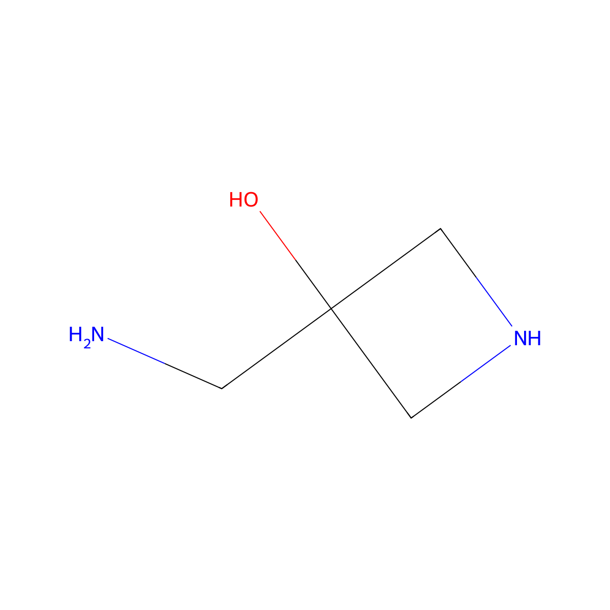 3-(Aminomethyl)azetidin-3-ol molecular structure, CAS 1692018-50-0