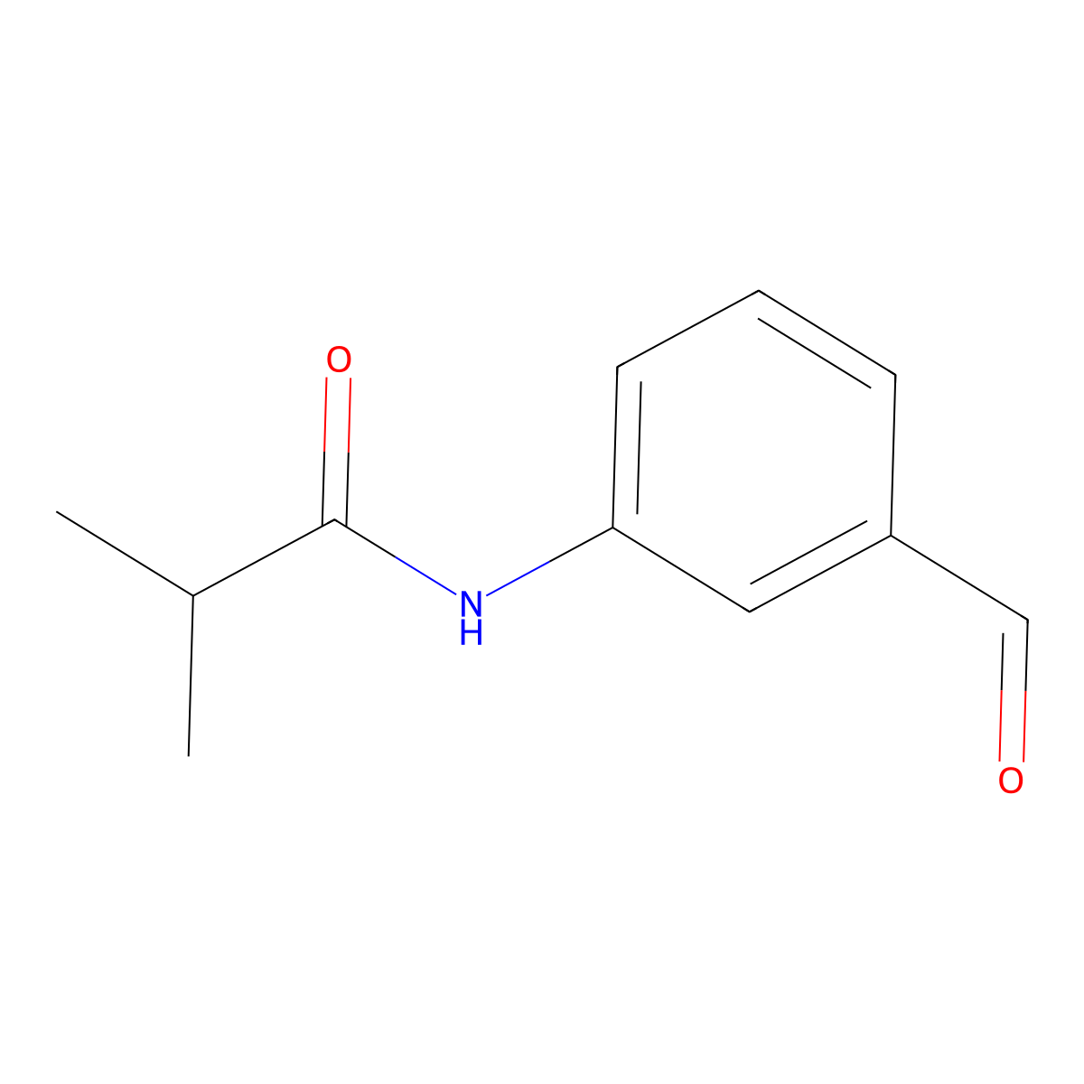 N-(3-Formylphenyl)-2-methylpropanamide molecular structure, CAS 1692019-79-6