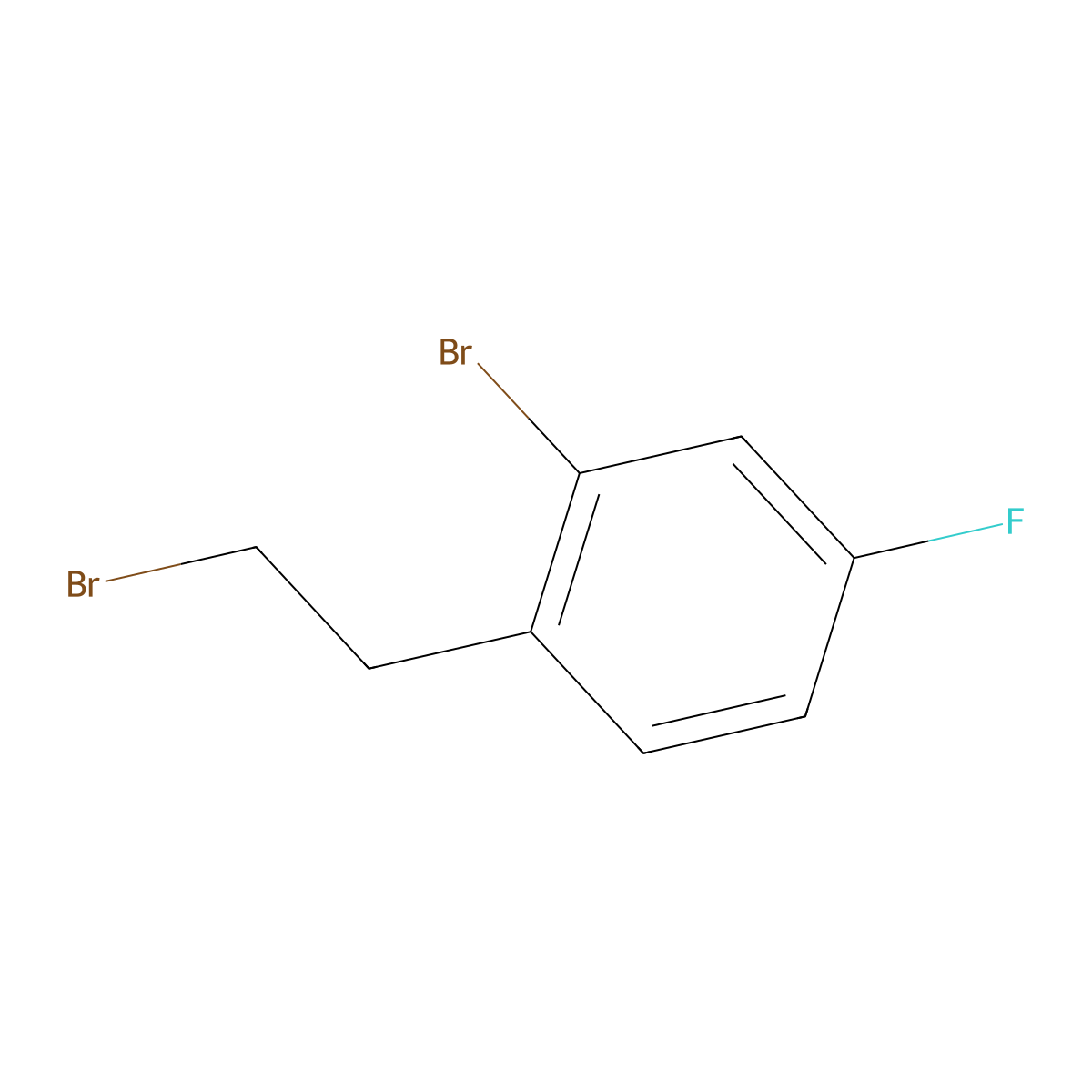 2-Bromo-1-(2-bromoethyl)-4-fluorobenzene molecular structure, CAS 1692035-13-4