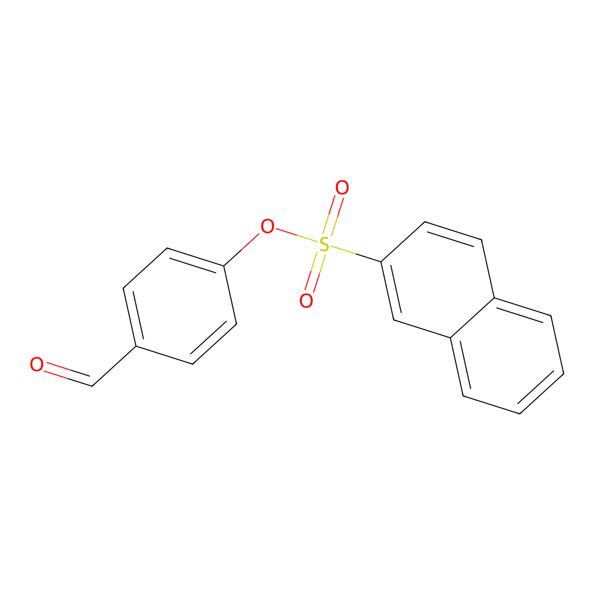 4-Formylphenyl naphthalene-2-sulfonate molecular structure, CAS 169204-44-8