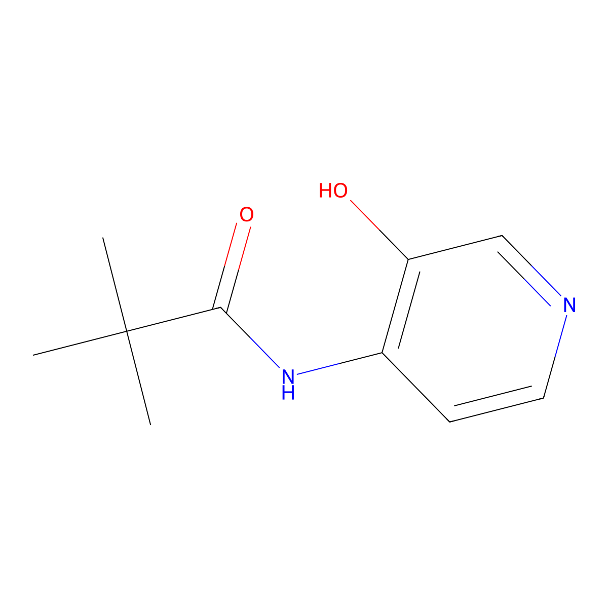 N-(3-Hydroxypyridin-4-yl)-2,2-dimethylpropanamide molecular structure, CAS 169205-93-0