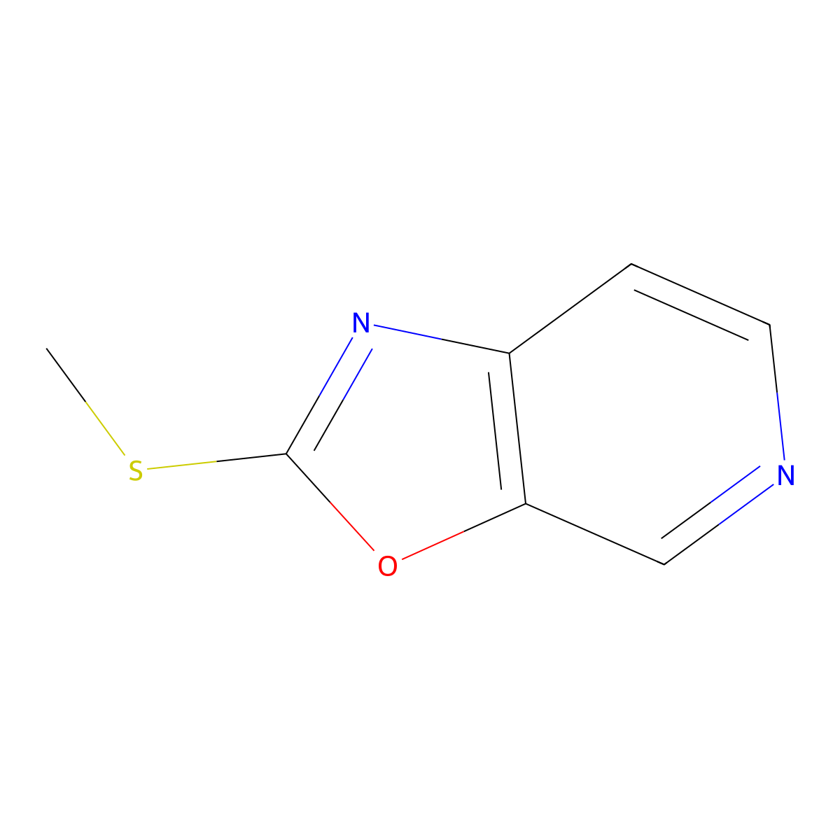 2-(Methylthio)oxazolo(5,4-c)pyridine molecular structure, CAS 169205-96-3