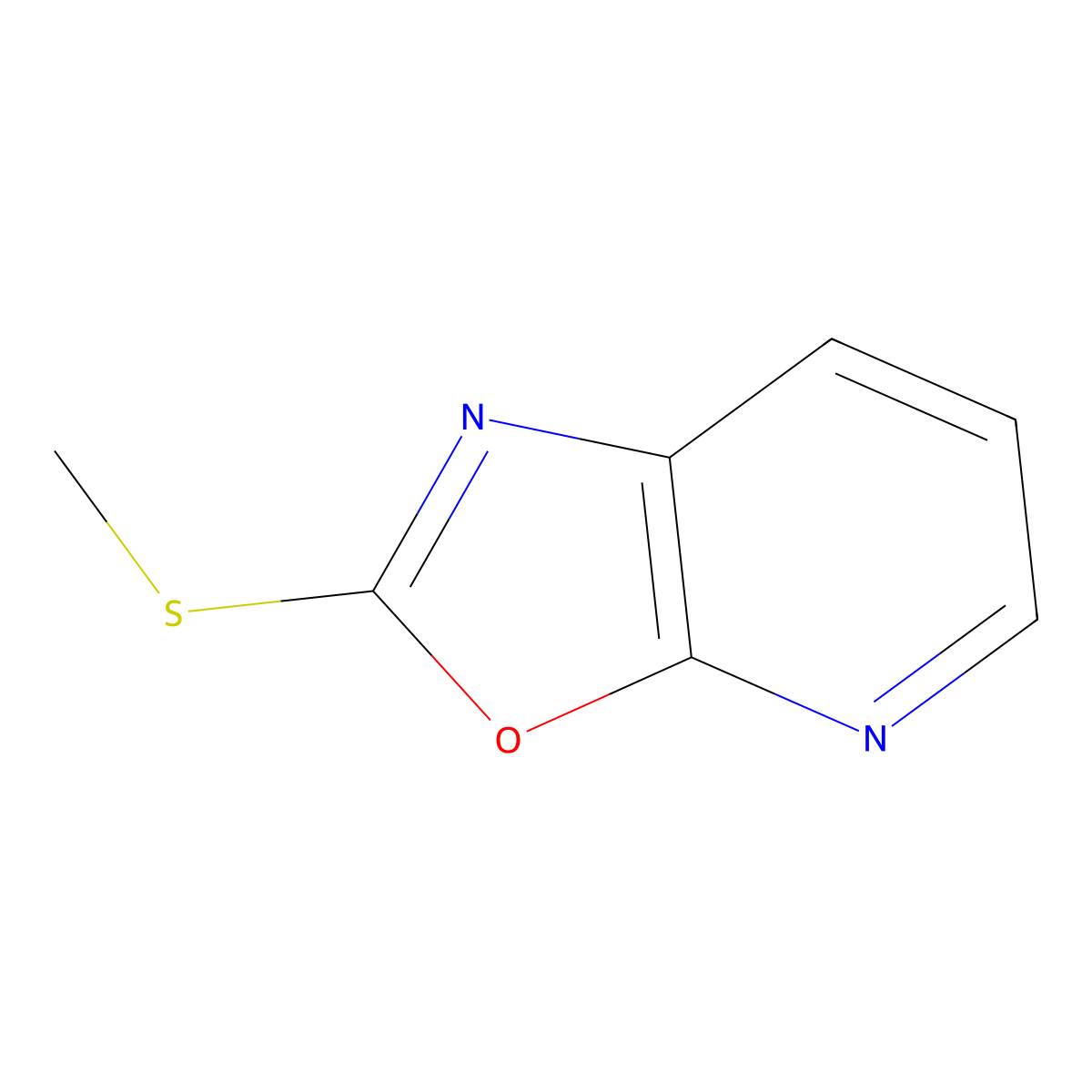 2-(Methylthio)oxazolo[5,4-b]pyridine molecular structure, CAS 169205-97-4