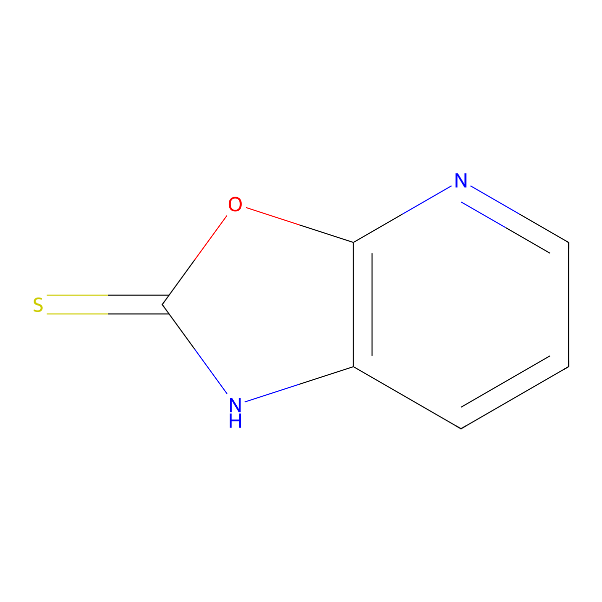Oxazolo(5,4-b)pyridine-2(1H)-thione molecular structure, CAS 169205-99-6