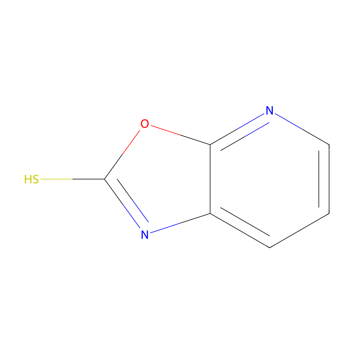 Oxazolo(5,4-b)pyridine-2(1H)-thione molecular structure, CAS 169205-99-6