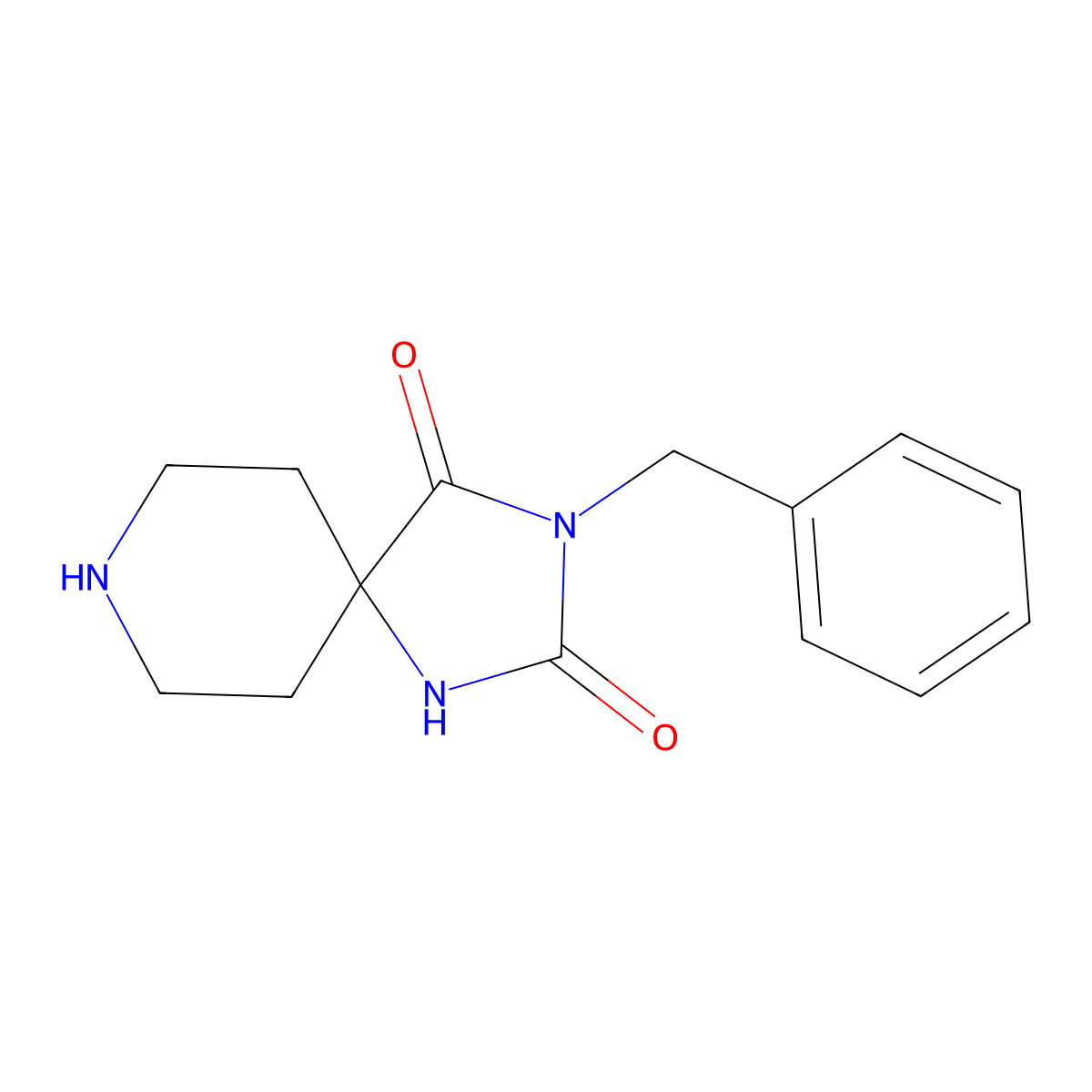 3-Benzyl-1,3,8-triazaspiro[4.5]decane-2,4-dione molecular structure, CAS 169206-62-6