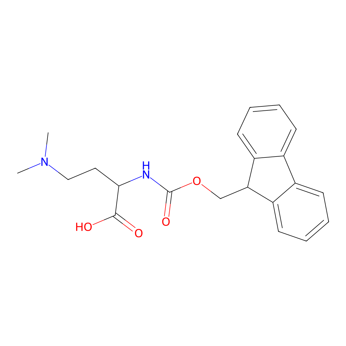 4-(Dimethylamino)-2-({[(9H-fluoren-9-yl)methoxy]carbonyl}amino)butanoic acid molecular structure, CAS 1692078-26-4