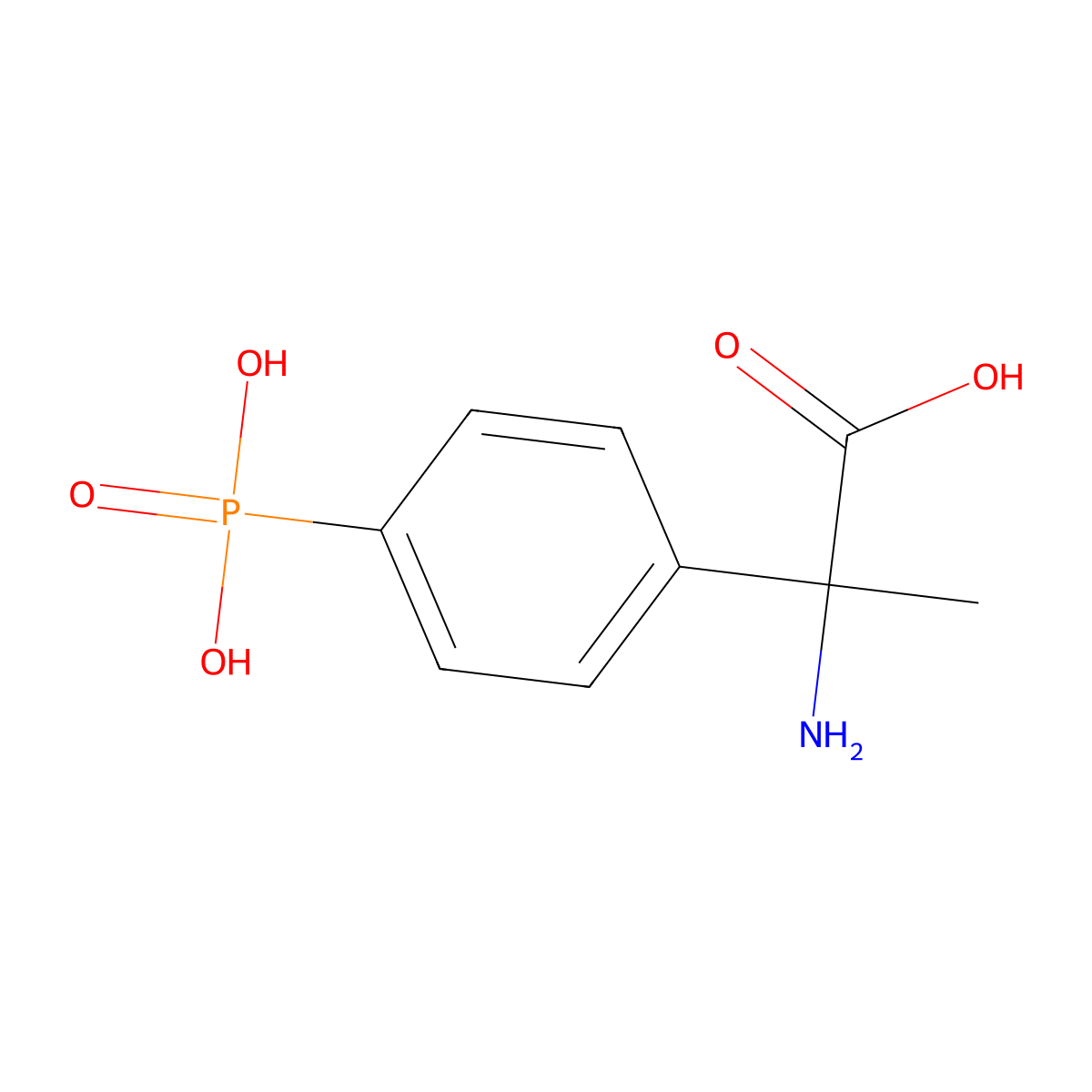 Alpha-methyl-4-phosphonophenylglycine molecular structure, CAS 169209-65-8