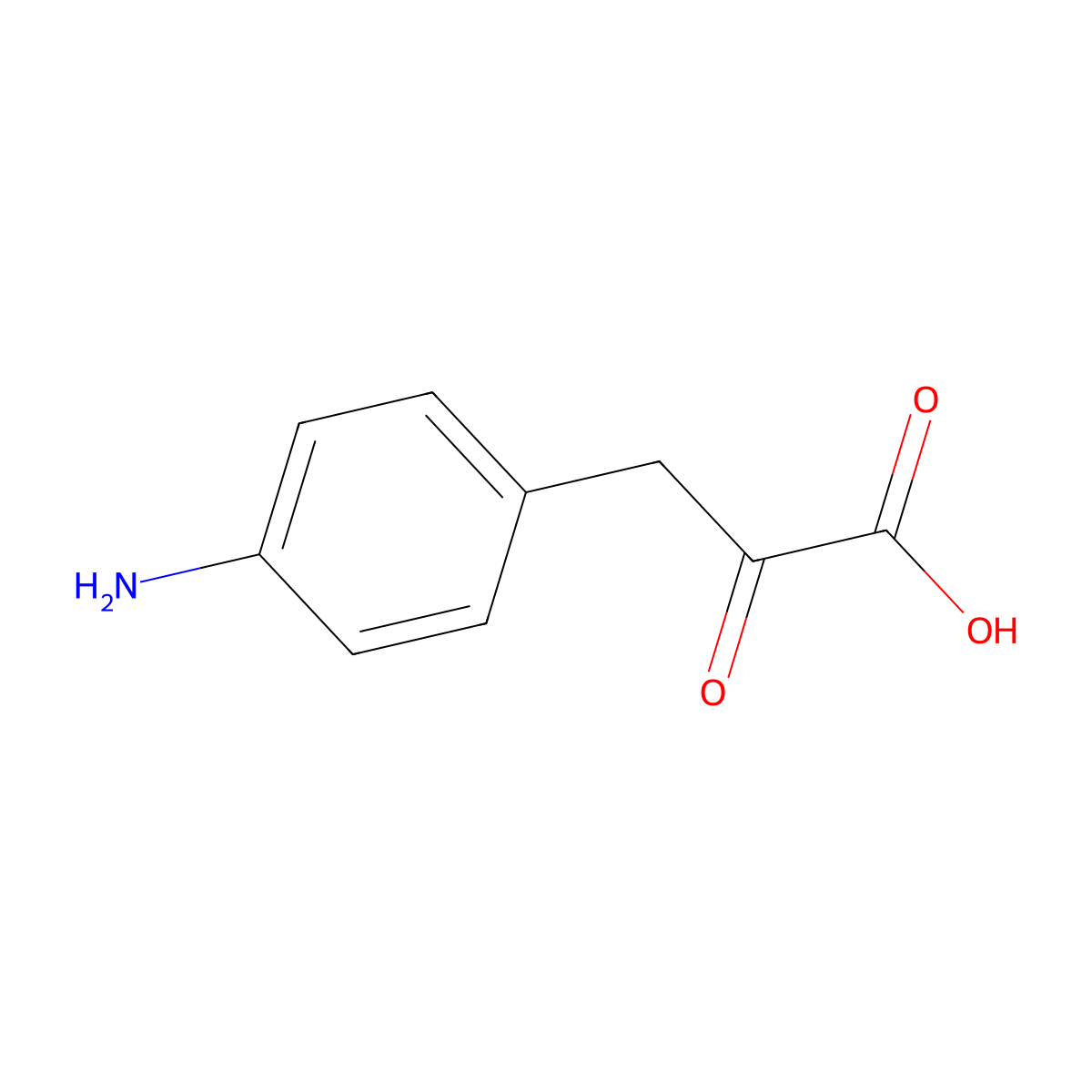 4-Amino-alpha-oxobenzenepropanoic acid molecular structure, CAS 16921-36-1