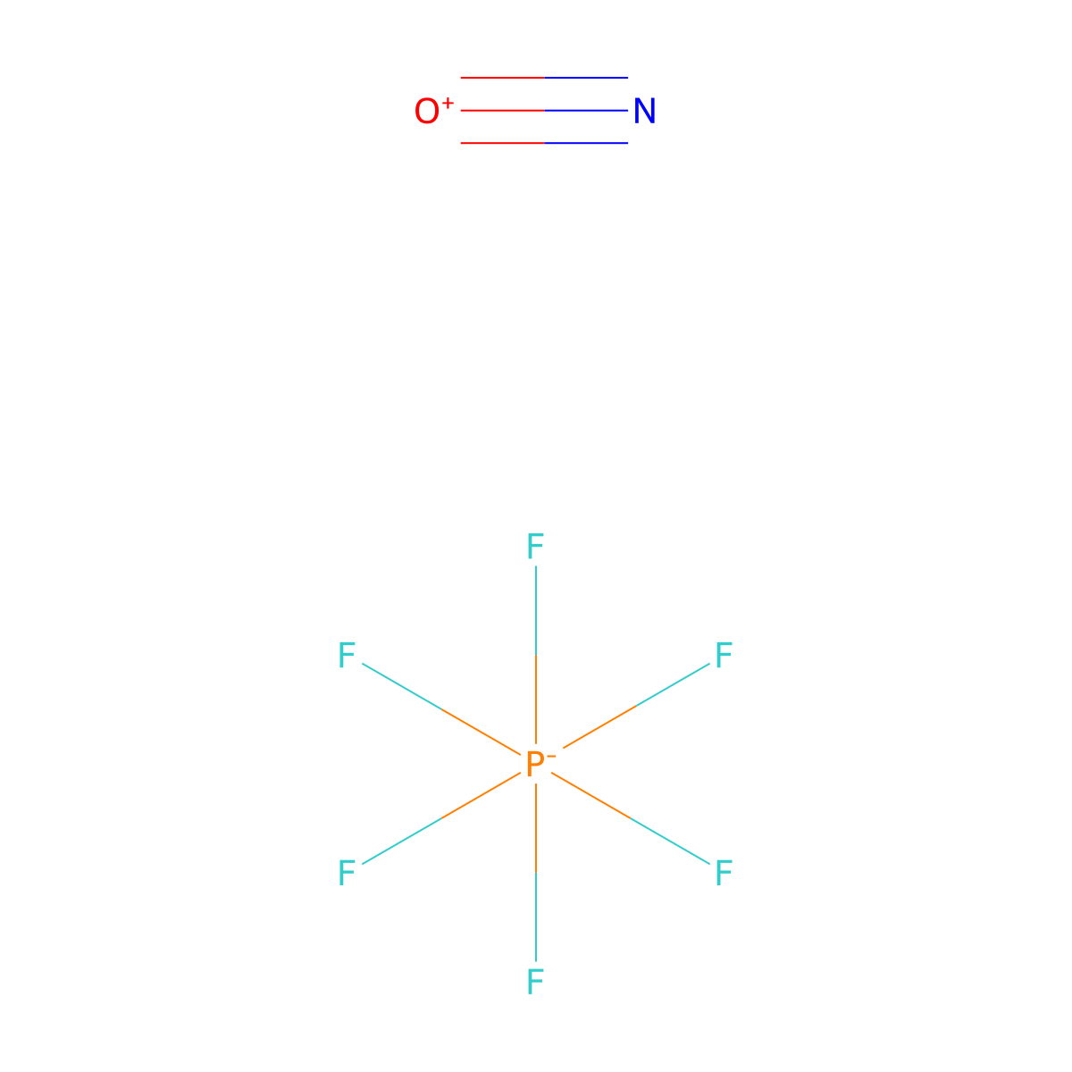 Phosphate(1-), hexafluoro-, nitrosyl (1:1) molecular structure, CAS 16921-91-8