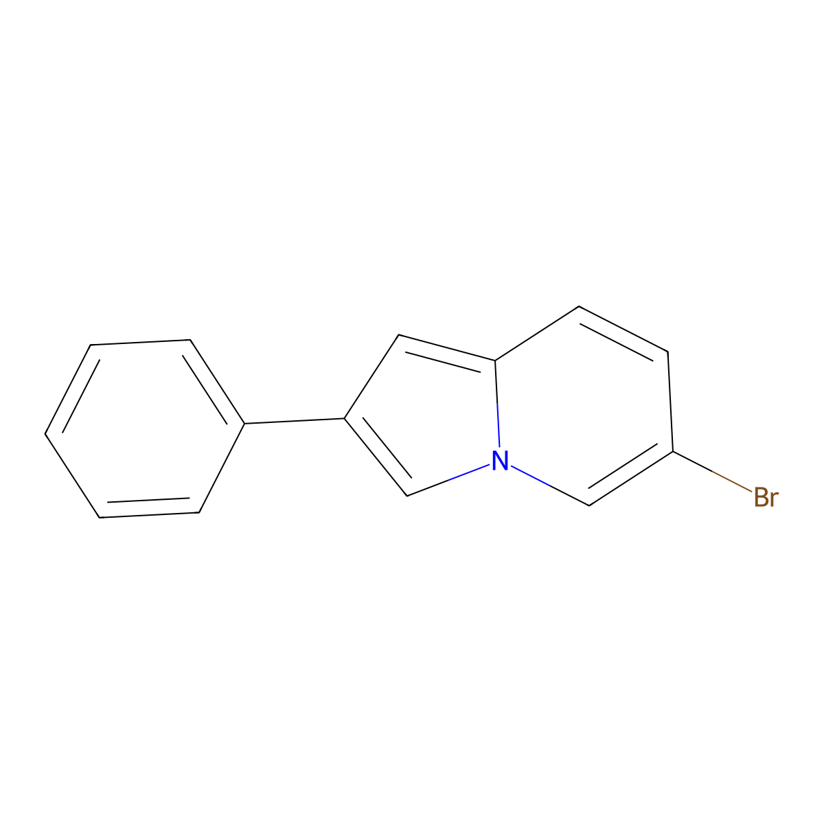 6-Bromo-2-phenylindolizine molecular structure, CAS 169210-37-1