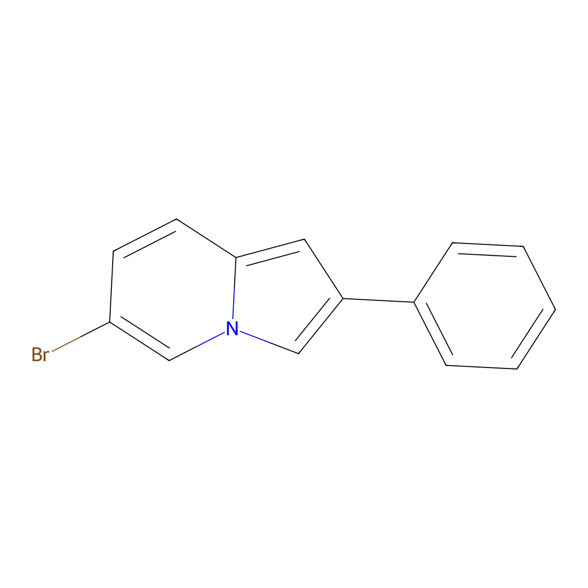 6-Bromo-2-phenylindolizine molecular structure, CAS 169210-37-1