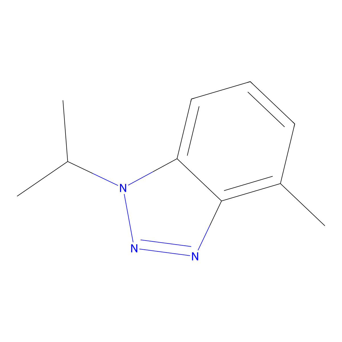 4-Methyl-1-propan-2-ylbenzotriazole molecular structure, CAS 169212-84-4