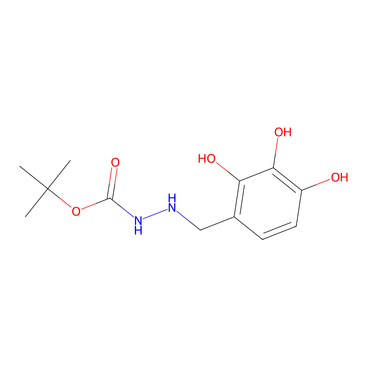 N'-[(2,3,4-trihydroxyphenyl)methyl](tert-butoxy)carbohydrazide molecular structure, CAS 1692133-13-3