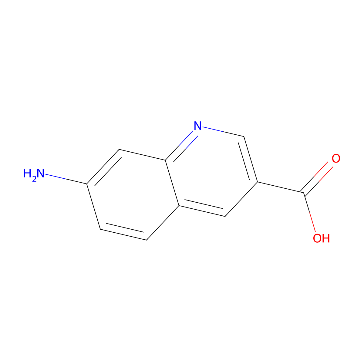 7-Aminoquinoline-3-carboxylic acid molecular structure, CAS 1692147-32-2