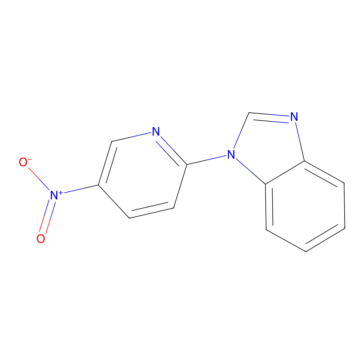 1-(5-Nitropyridin-2-yl)-1H-benzo[d]imidazole molecular structure, CAS 169216-93-7