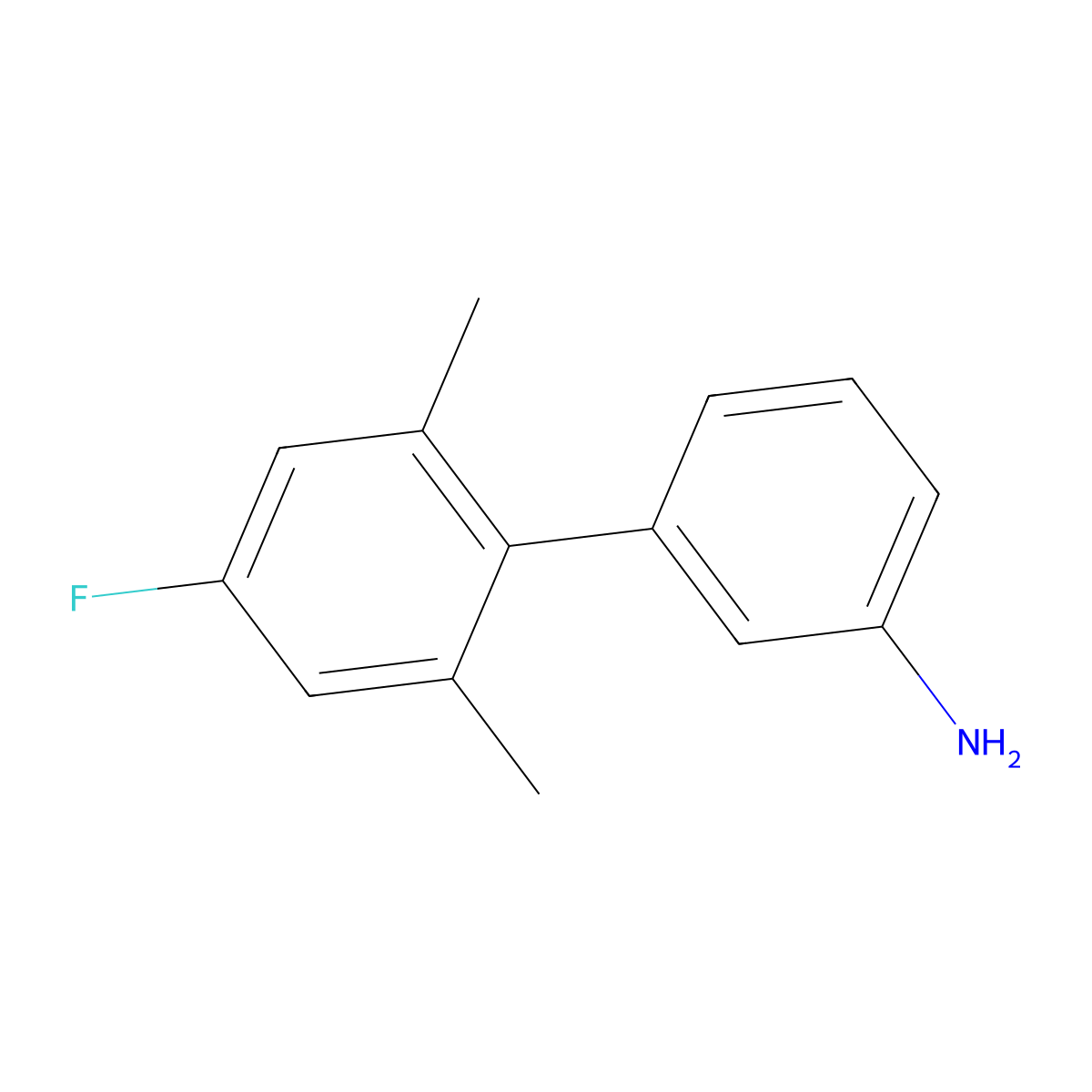 4'-Fluoro-2',6'-dimethyl[1,1'-biphenyl]-3-amine molecular structure, CAS 1692180-49-6