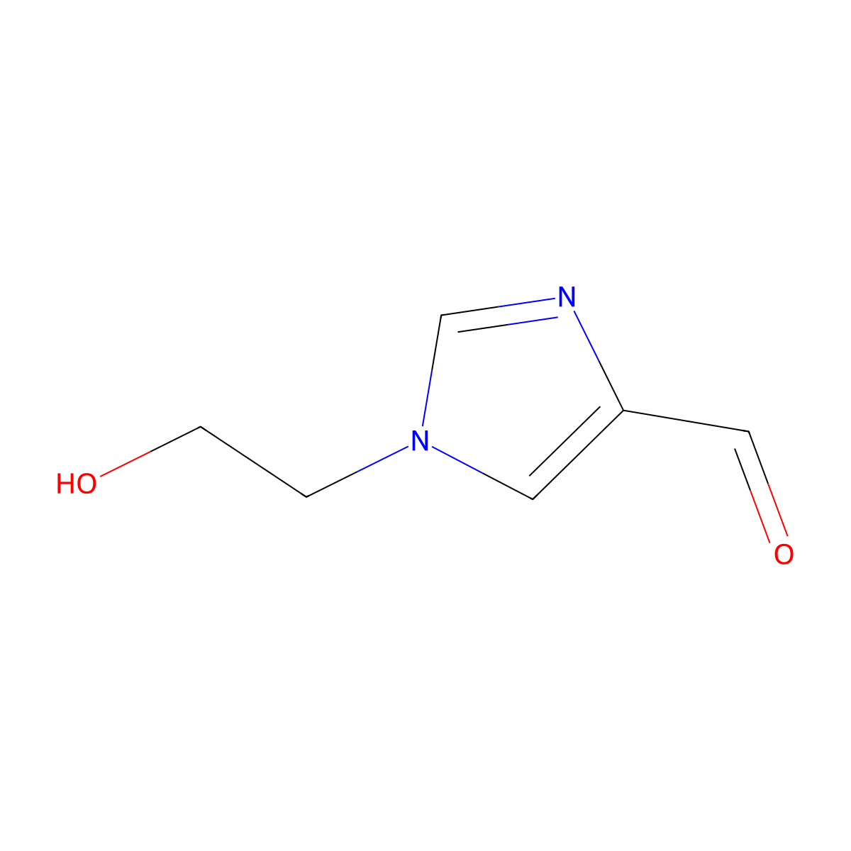 1-(2-hydroxyethyl)-1H-imidazole-4-carbaldehyde molecular structure, CAS 1692189-84-6