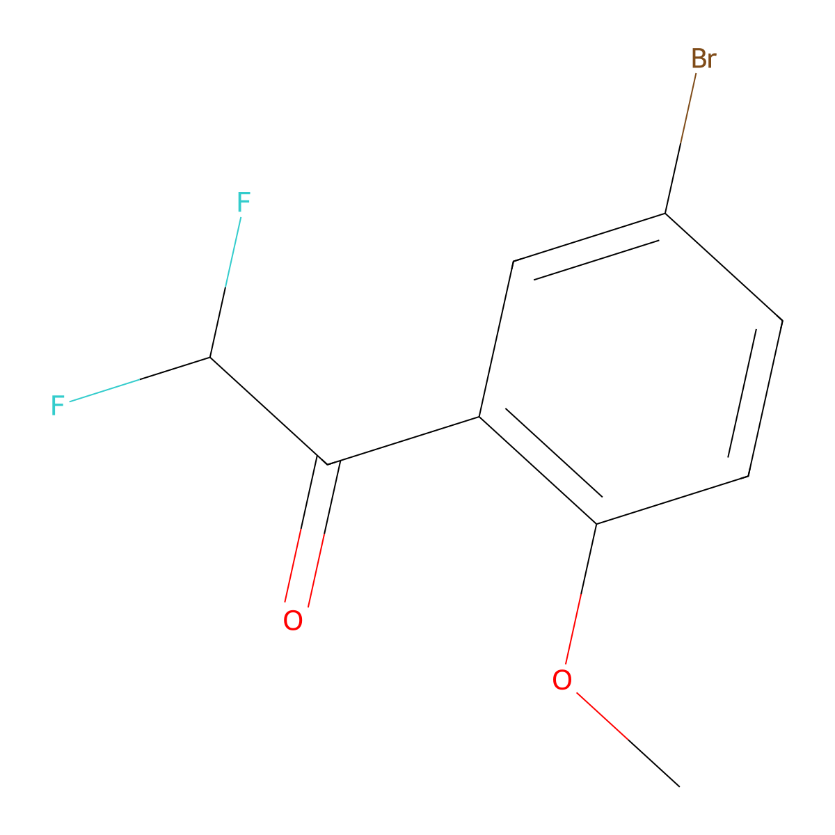 1-(5-Bromo-2-methoxyphenyl)-2,2-difluoroethan-1-one molecular structure, CAS 1692193-01-3