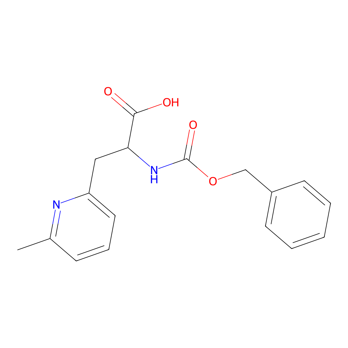 2-{[(Benzyloxy)carbonyl]amino}-3-(6-methylpyridin-2-yl)propanoic acid molecular structure, CAS 1692218-12-4