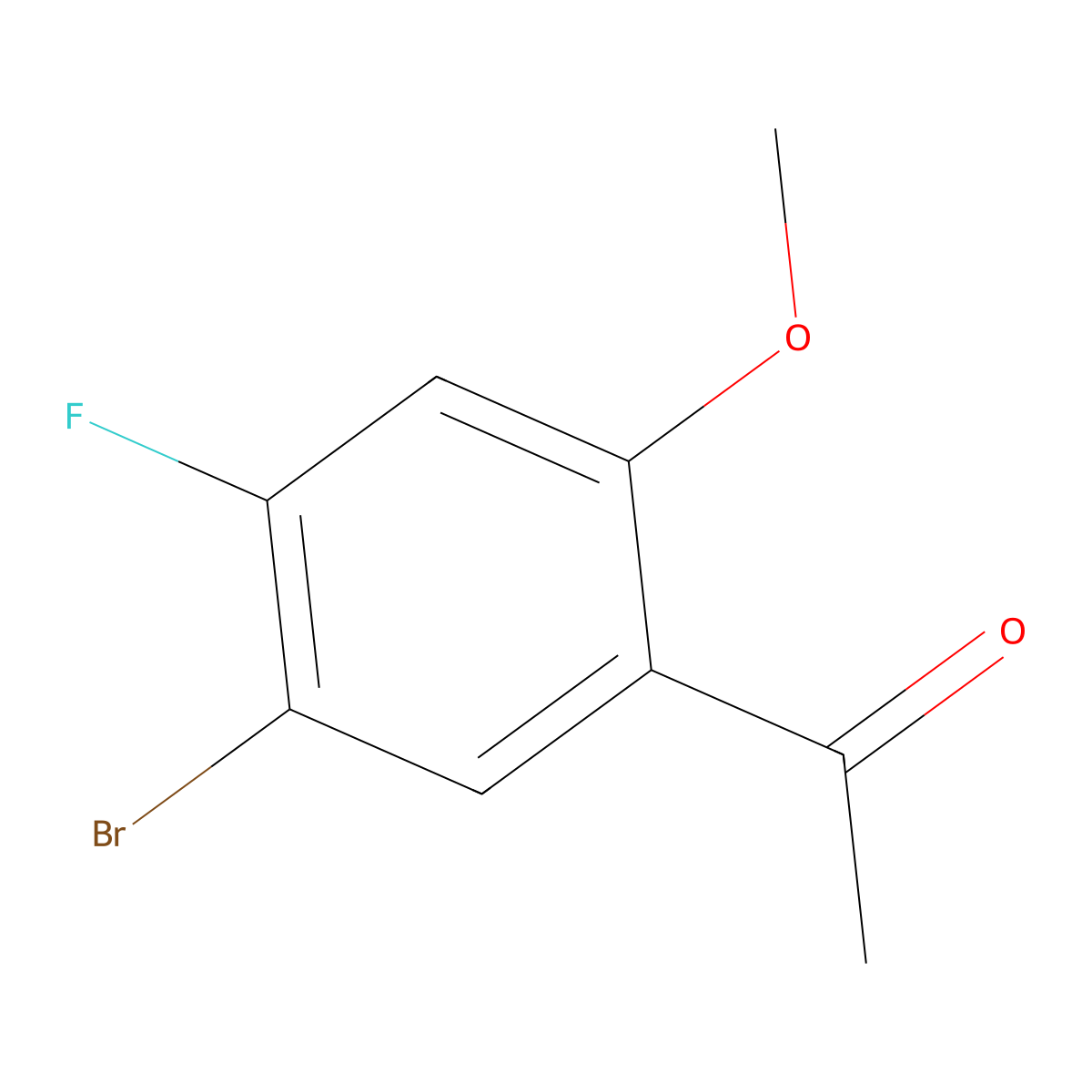 1-(5-Bromo-4-fluoro-2-methoxy-phenyl)-ethanone molecular structure, CAS 1692235-59-8
