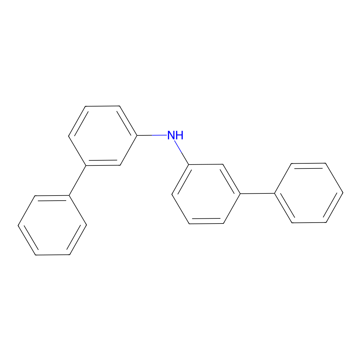 Bis(3-biphenylyl)amine molecular structure, CAS 169224-65-1