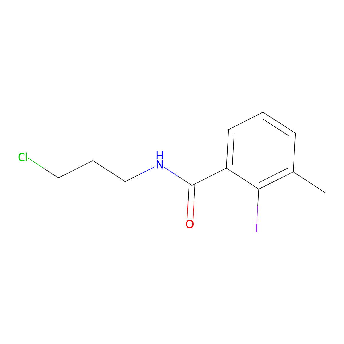 N-(3-Chloropropyl)-2-iodo-3-methylbenzamide molecular structure, CAS 1692242-79-7