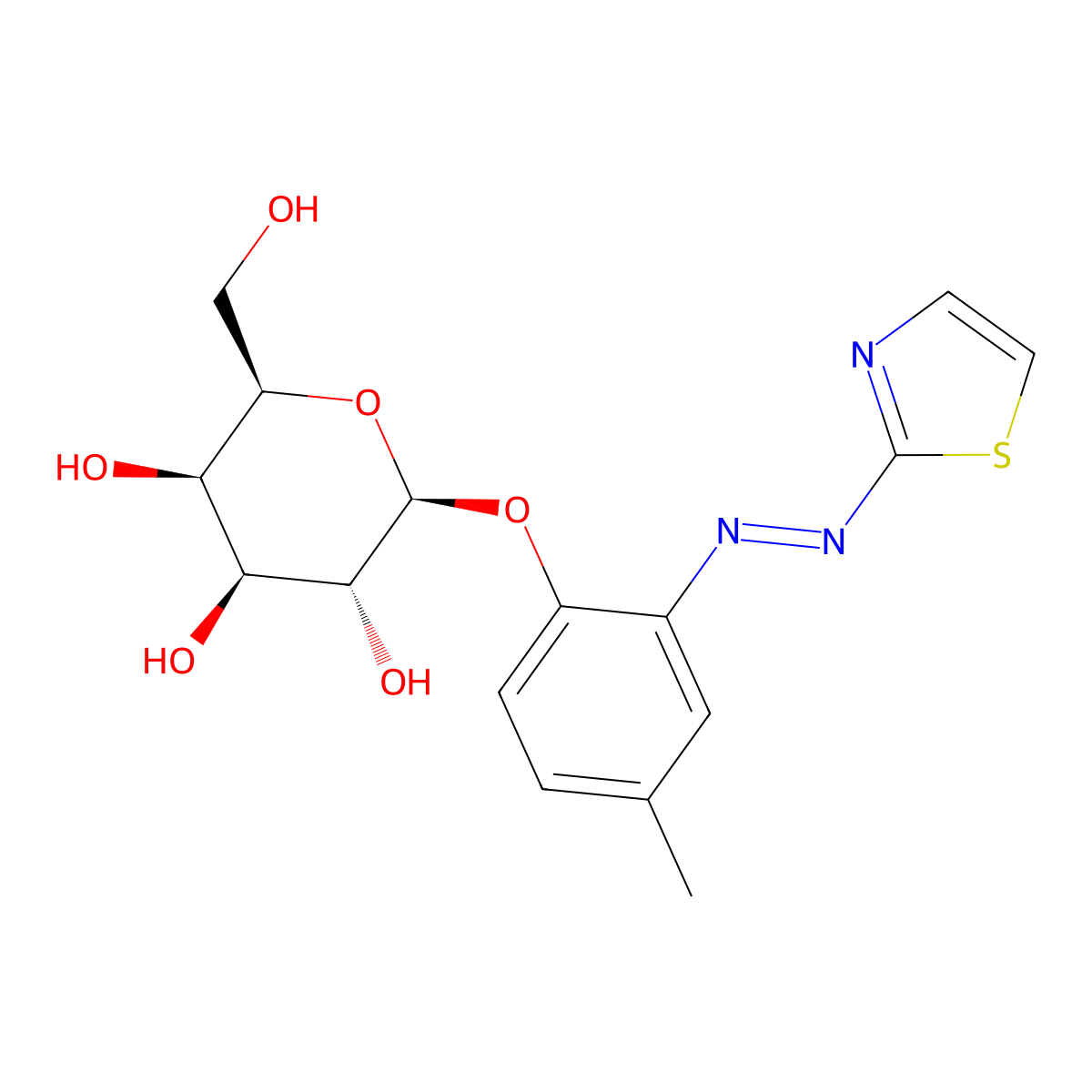 [2-(2-Thiazolylazo)-4-cresyl]-beta-D-galactopyranoside molecular structure, CAS 169225-78-9