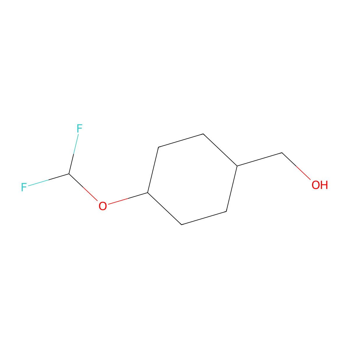 [4-(Difluoromethoxy)cyclohexyl]methanol molecular structure, CAS 1692262-99-9