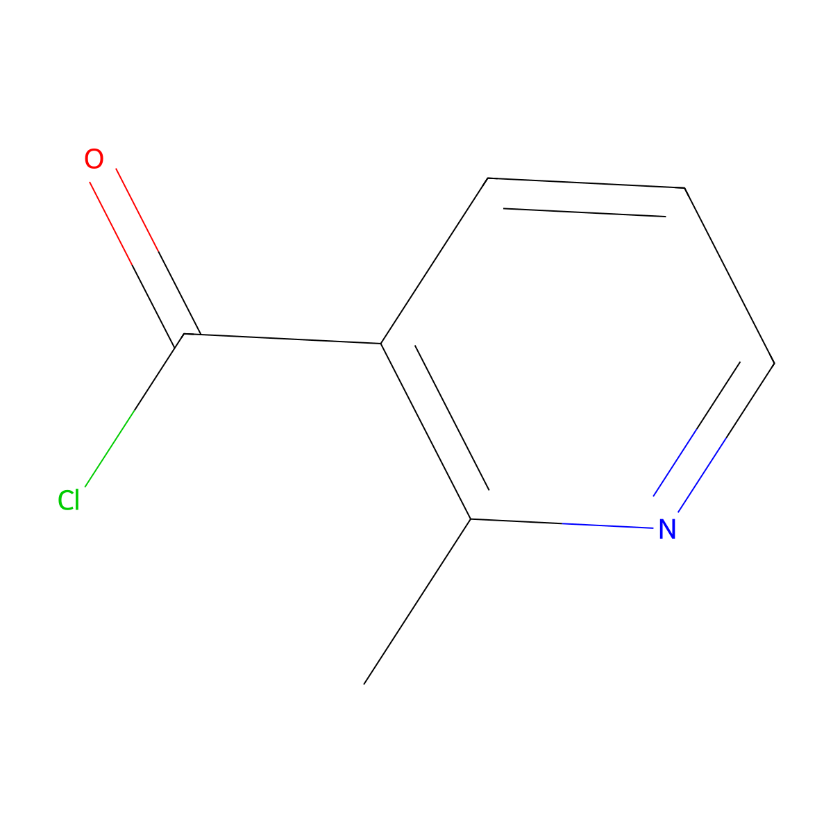 2-Methylpyridine-3-carbonyl chloride molecular structure, CAS 169229-06-5