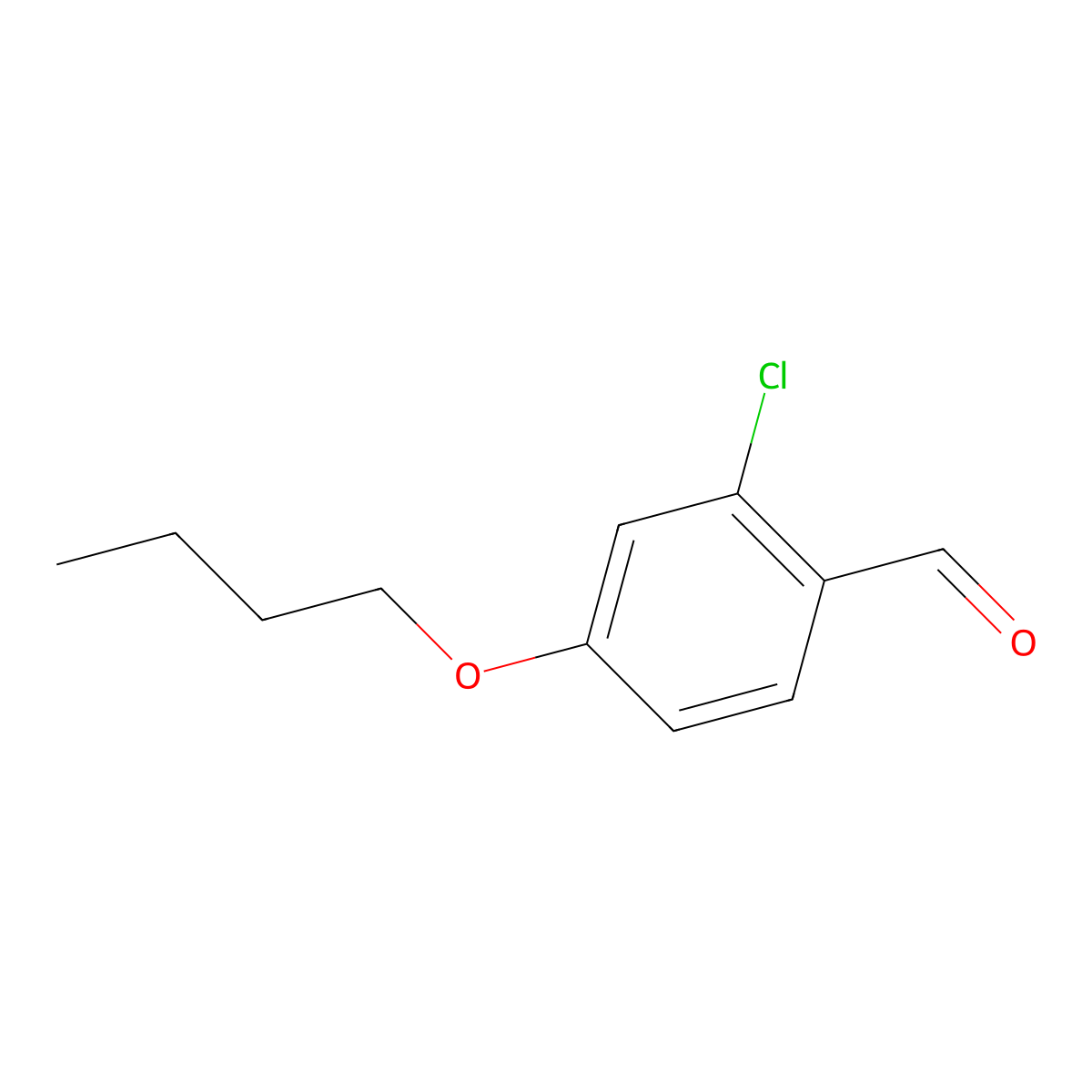 4-Butoxy-2-chlorobenzaldehyde molecular structure, CAS 1692304-84-9